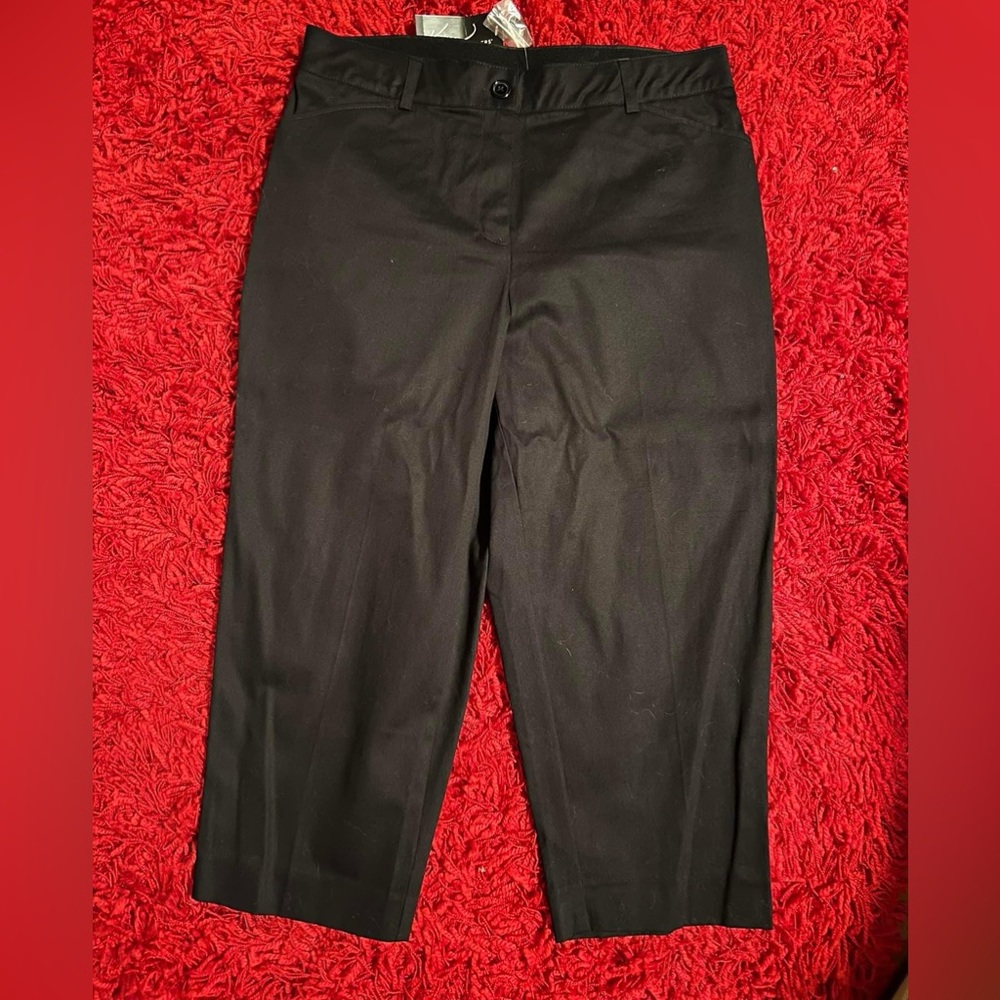 NWT- Kim Rogers- size 14, black cropped pants